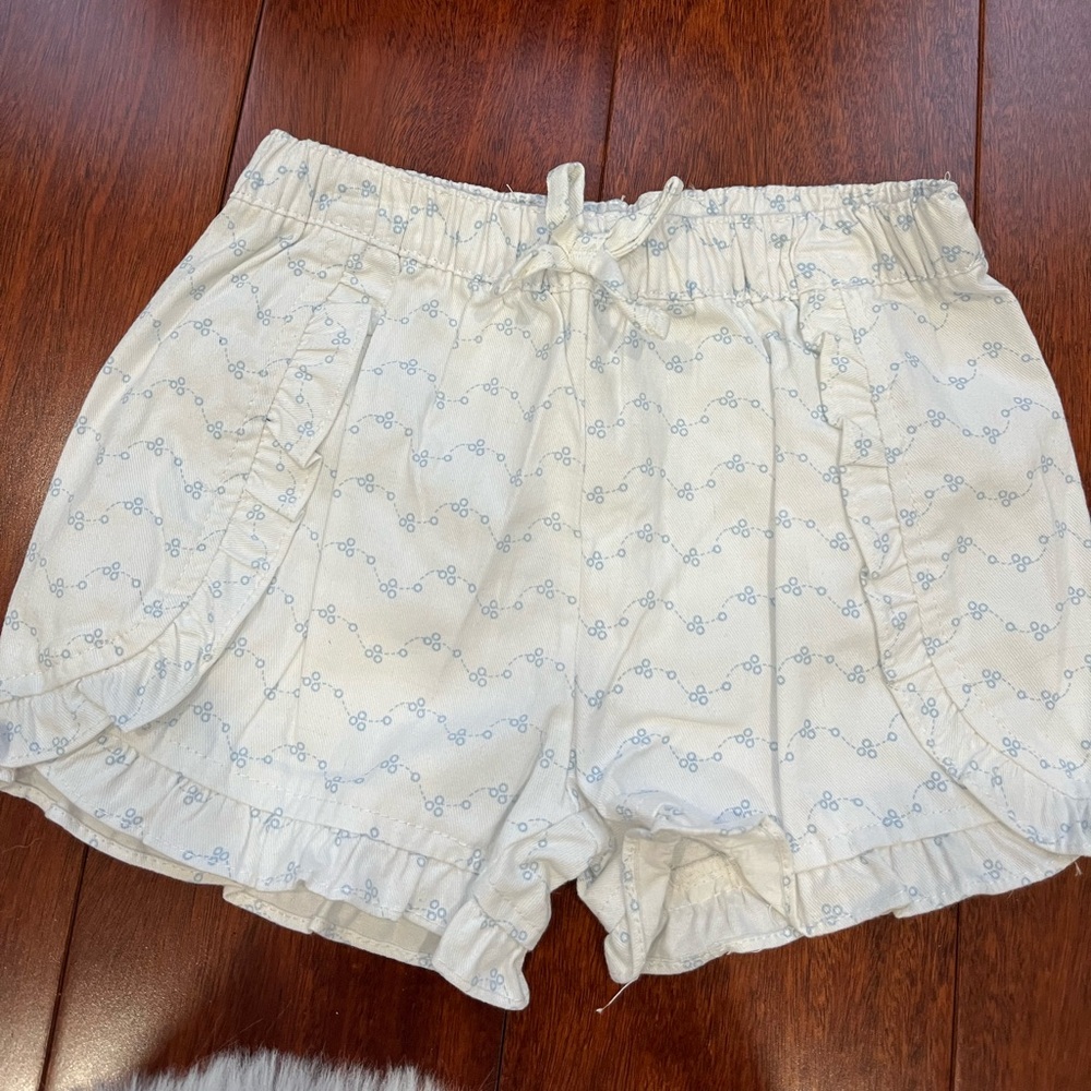 Kids Cream Patterned Shorts